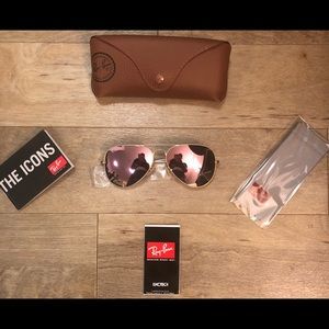 Ray Ban Aviator/ROSE Pink/Gold Frame